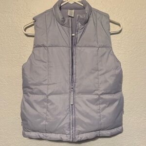 Old Navy Puffer Vest Jacket Purple (Lilac) Youth Kids Size 10 Down Filled Blend